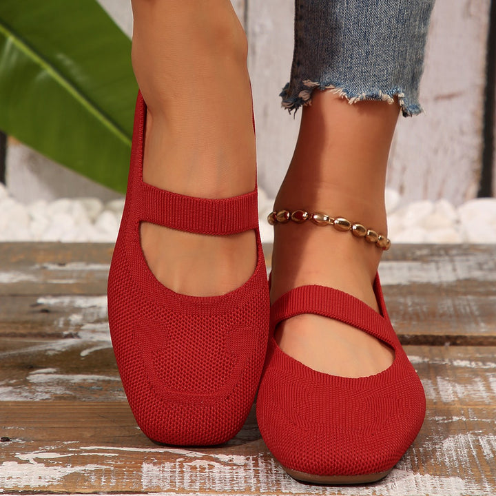 Damen Stilvolle Cutout Slipper Flats Drune