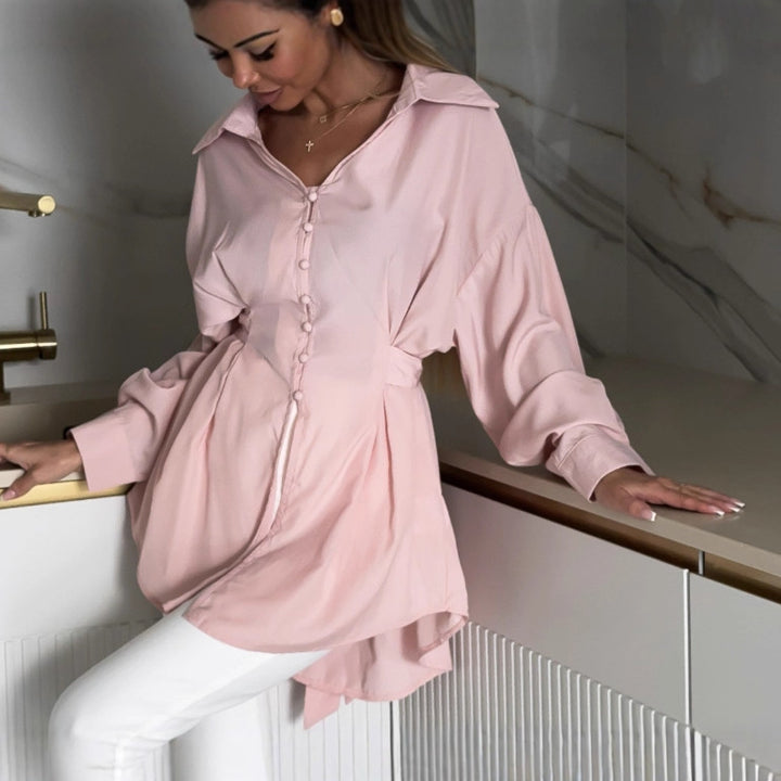 Damen Elegante Hochqualitative Bluse mit geschmeidiger Textur und feminine Silhouette Drune