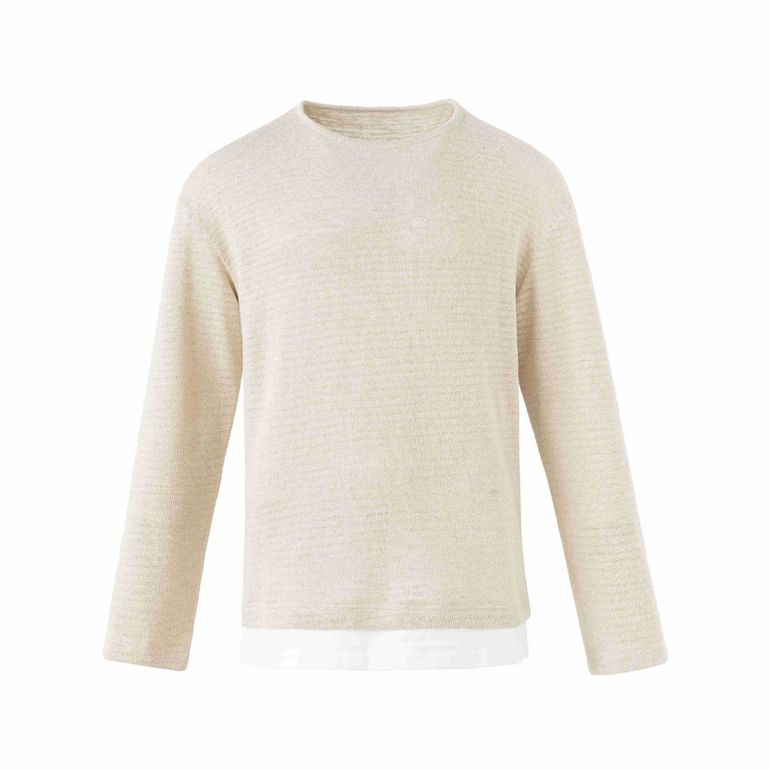 Herren Feinstrick-Pullover mit Rundhalsausschnitt und geradem Schnitt Drune