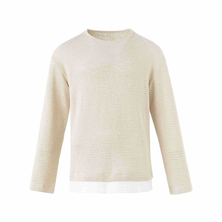 Herren Feinstrick-Pullover mit Rundhalsausschnitt und geradem Schnitt Drune