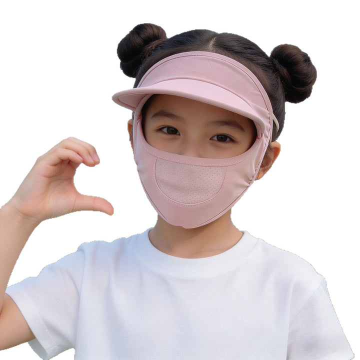 Damen nan Sonnenschutz-Visier mit integrierter atmungsaktiver Gesichtsmaske und verstellbarem Nackenzug Drune