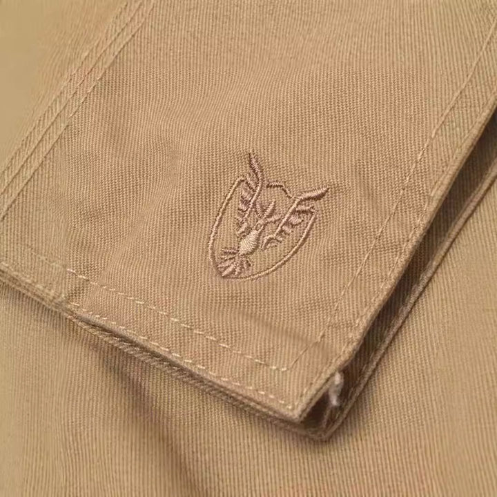 Herren Cargohose im Slim-Straight Schnitt mit Mehrfach‑Taschen und verstärkten Knien Drune