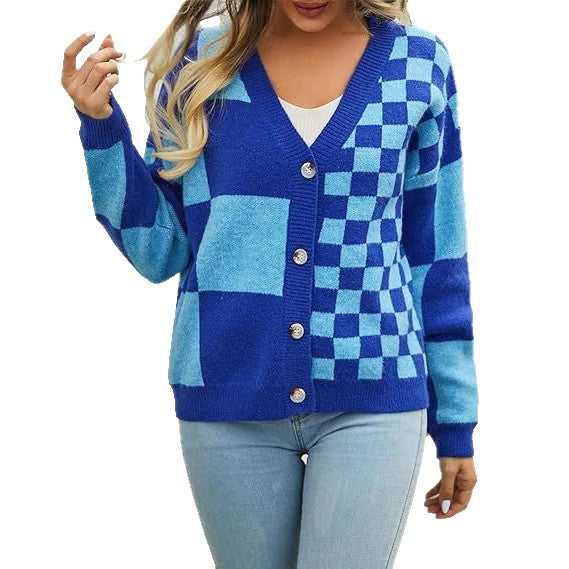 Damen Gemusterte Strickjacke Drune