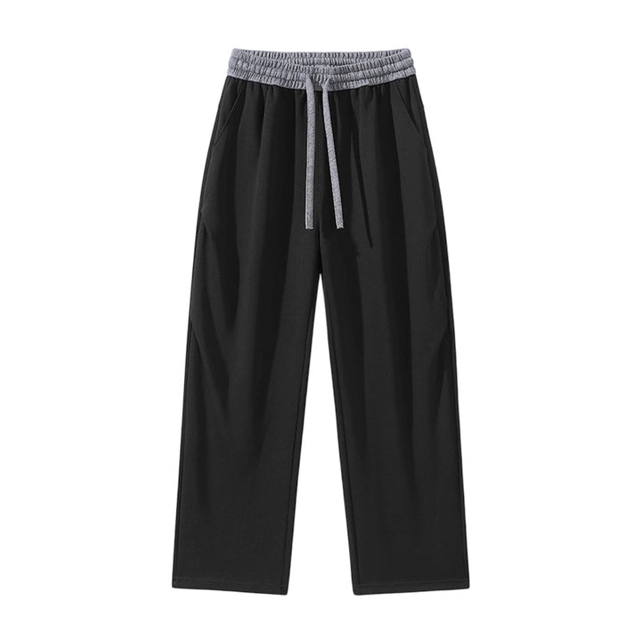 Herren Gerade geschnittene Lounge-Jogginghose mit elastischem Kordelbund & Seitentaschen Drune