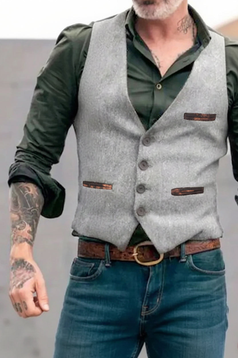 Herren Weste mit Elegante Drune