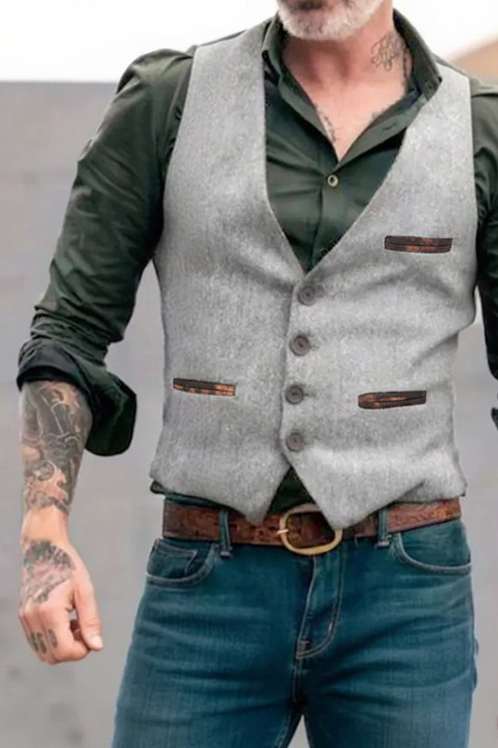 Herren Weste mit Elegante Drune