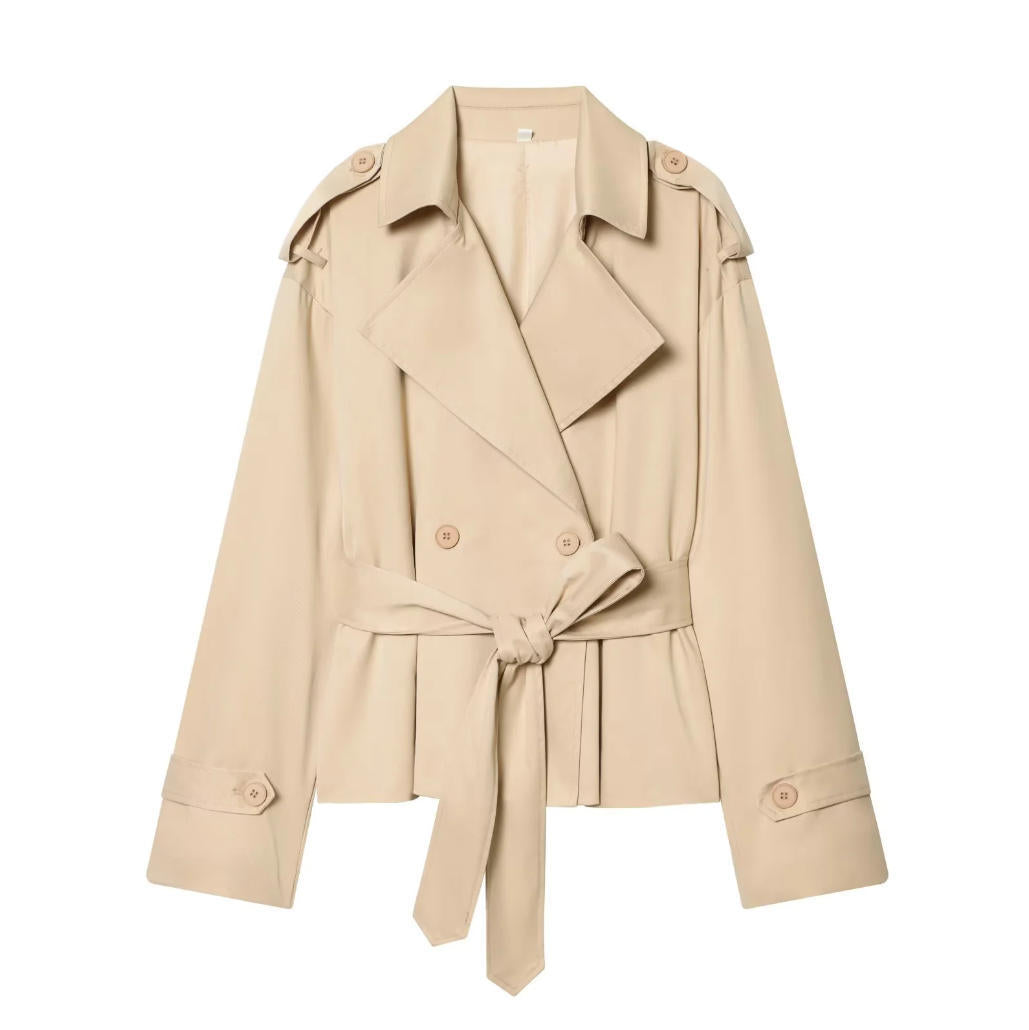 Damen Leichte wattierte Windjacke mit Stehkragen und Polka‑Dot‑Print Drune