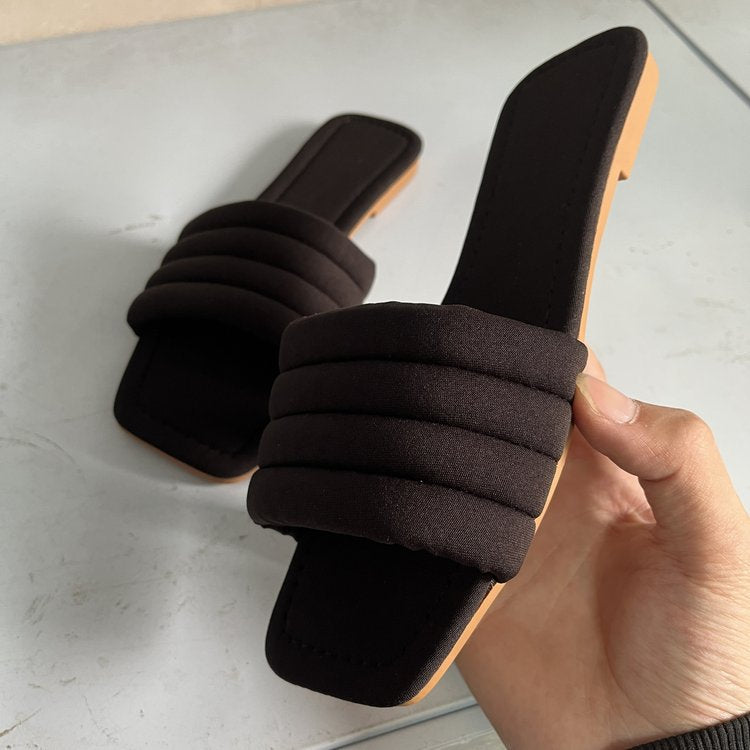 Damen Komfortable und stilvolle Mules mit gepolstertem Riemen Drune