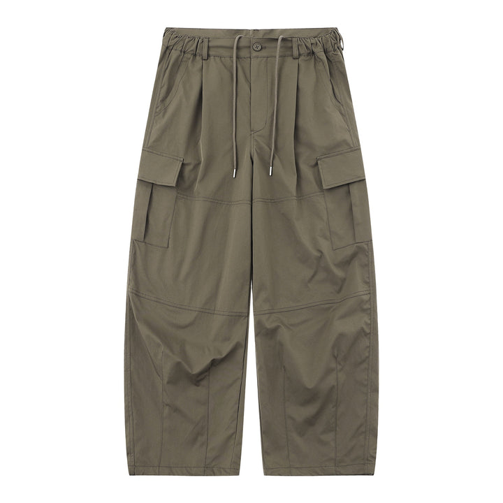 Herren Cargo-Caprihose mit elastischem Bund, Tunnelzug und Utility‑Taschen Drune