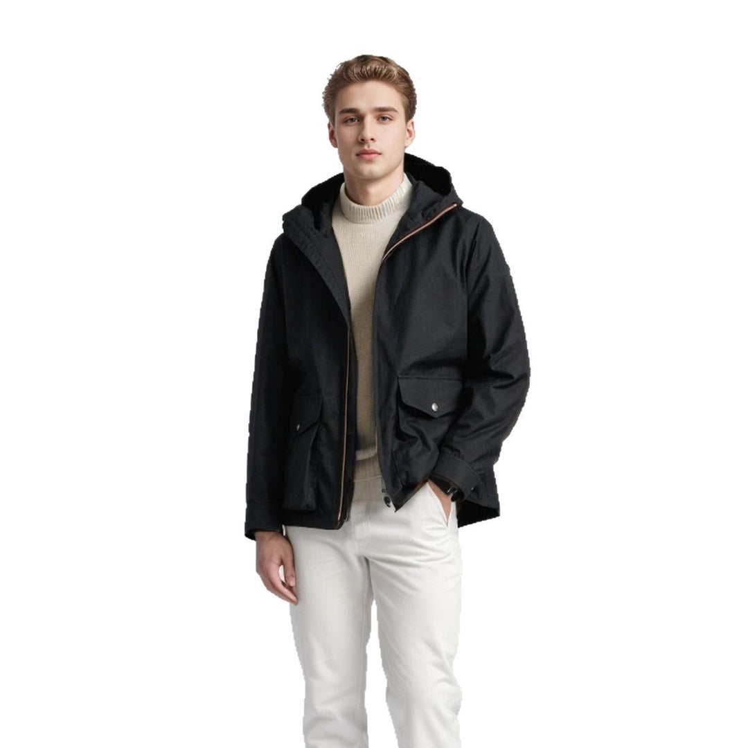 Herren strapazierfähige Multifunktionsjacke mit verstellbarem Kapuzenkragen und großzügigen Taschen Drune