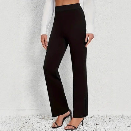 Damen elegante Stretch-Longpants mit weitem Bein Drune
