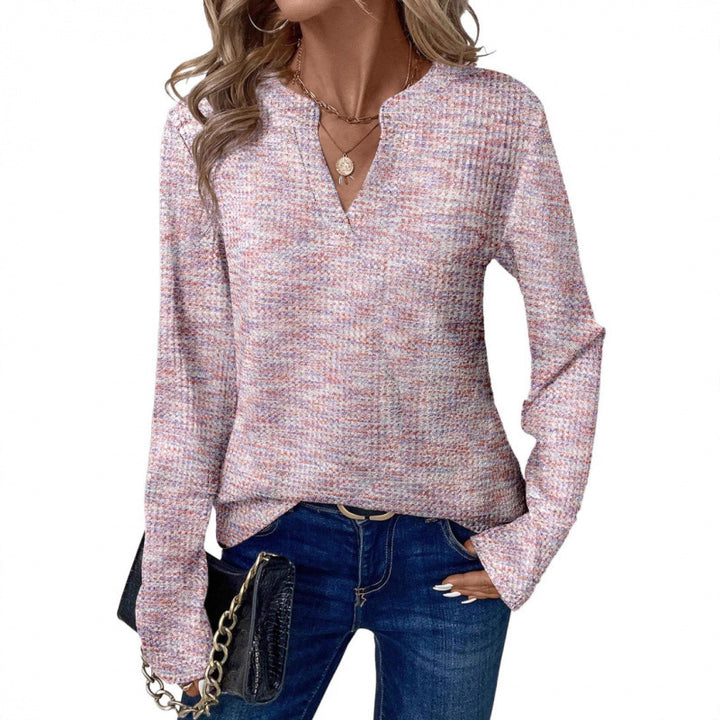 Damen Feinstrickpullover mit V-Schlitz und legerer Silhouette Drune