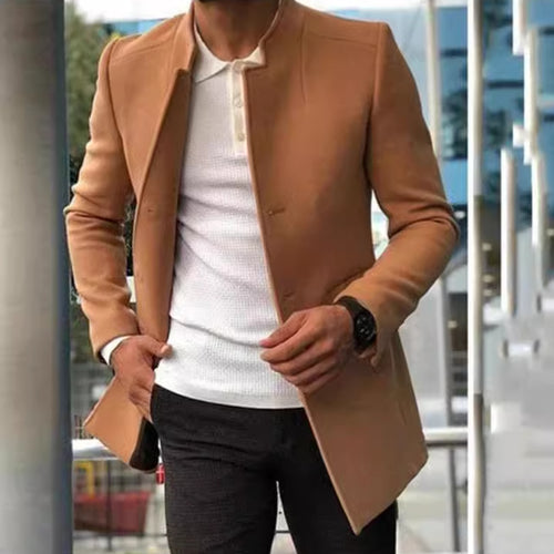Herren eleganter Steppjacke im modernen Schnitt mit hochgeschlossenem Kragen Drune