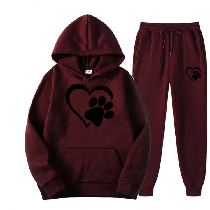 Damen Kuscheliger Hoodie und Jogginghose Set Drune