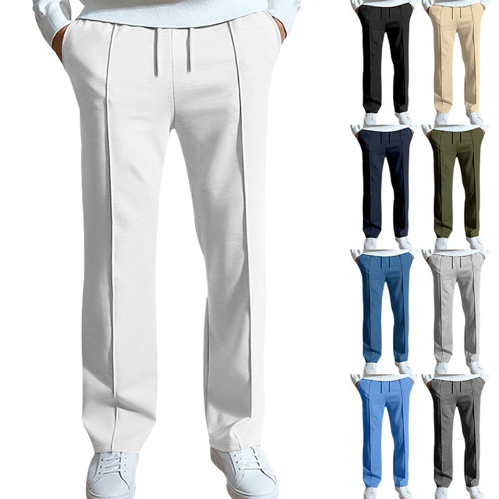 Herren Elegante Freizeithose mit bequemen Seitenstreifen und Gummizug Drune