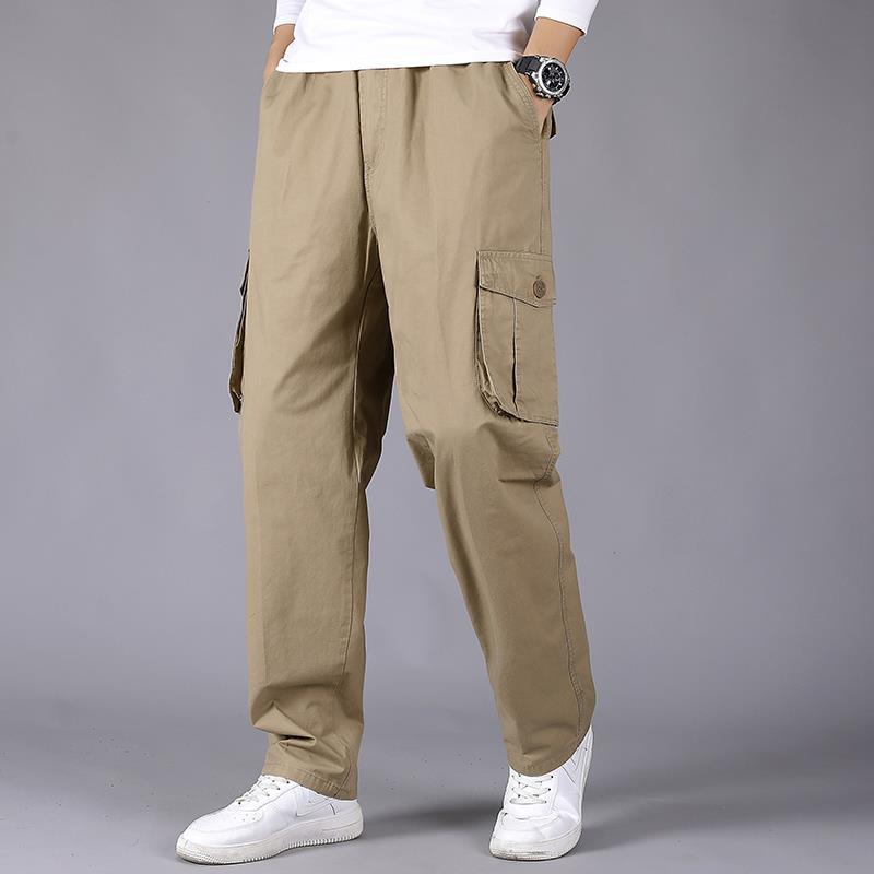 Herren Cargohose im Utility‑Stil mit elastischem Bund, geradem Bein und aufgesetzten Klappentaschen Drune