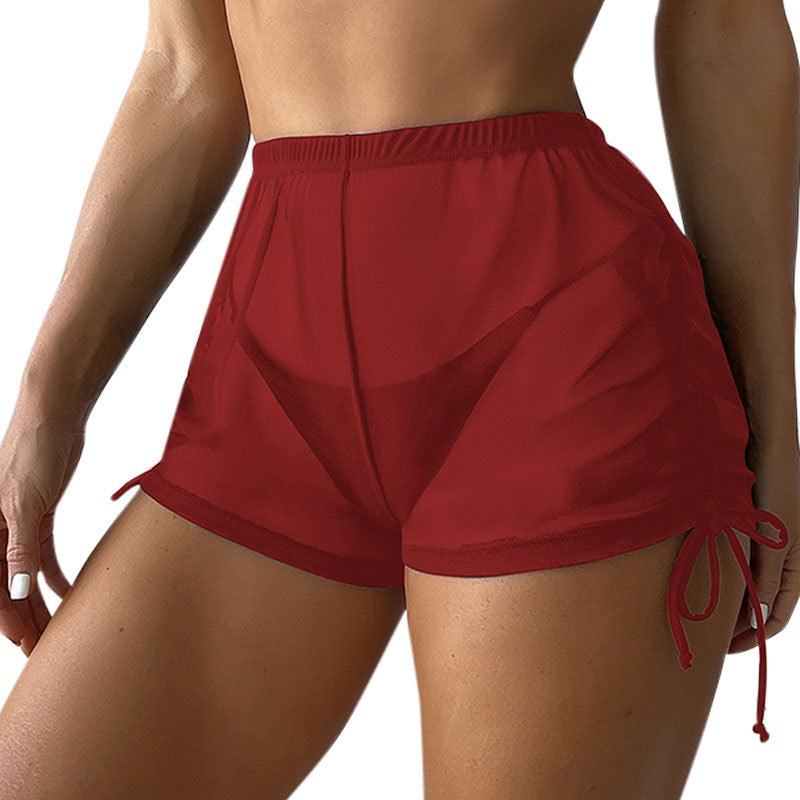 Damen Sportliche Shorts mit verspielten Rüschendetails Drune