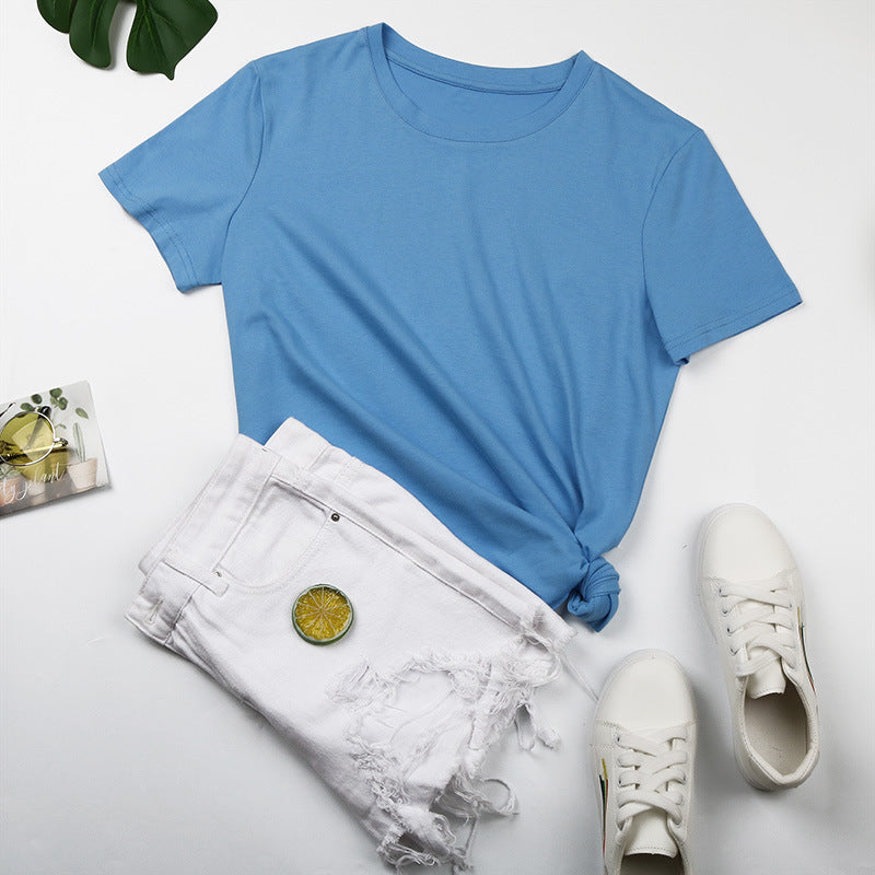 Damen Basic T-Shirt mit lässigem Schnitt und hochwertiger Baumwollqualität Drune