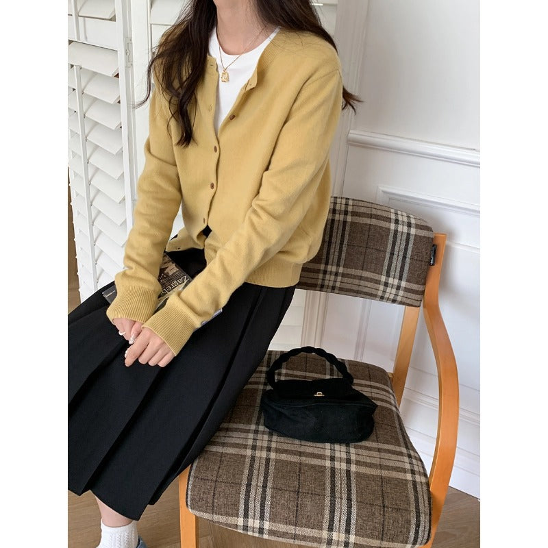 Damen Strickjacke mit Knopfdetails und hochwertiger Baumwolle Drune