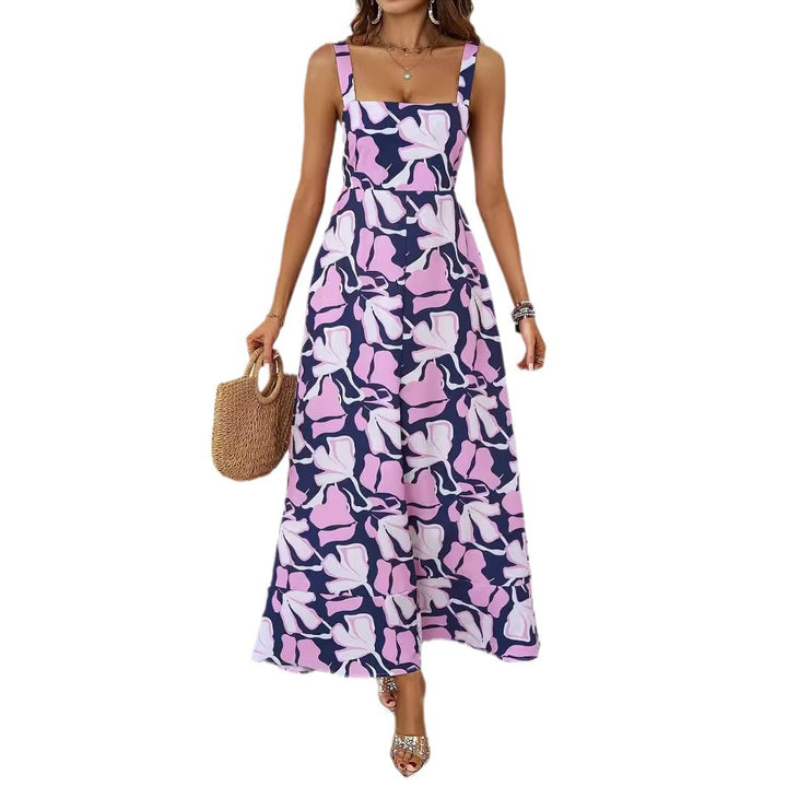 Damen Maxikleid mit floralem Design und lässigem Schnitt Drune