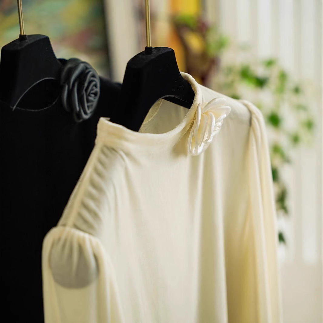 Damen Elegante Bluse mit Rüschen-Detail Drune