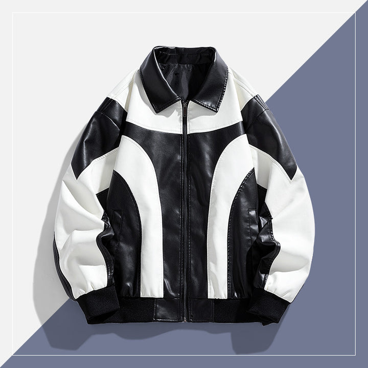 Herren Modische Bomberjacke mit Kontrastfarben Drune