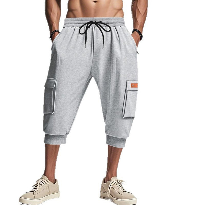 Herren lässige Cargo-Shorts mit Taschen und elastischem Bund Drune