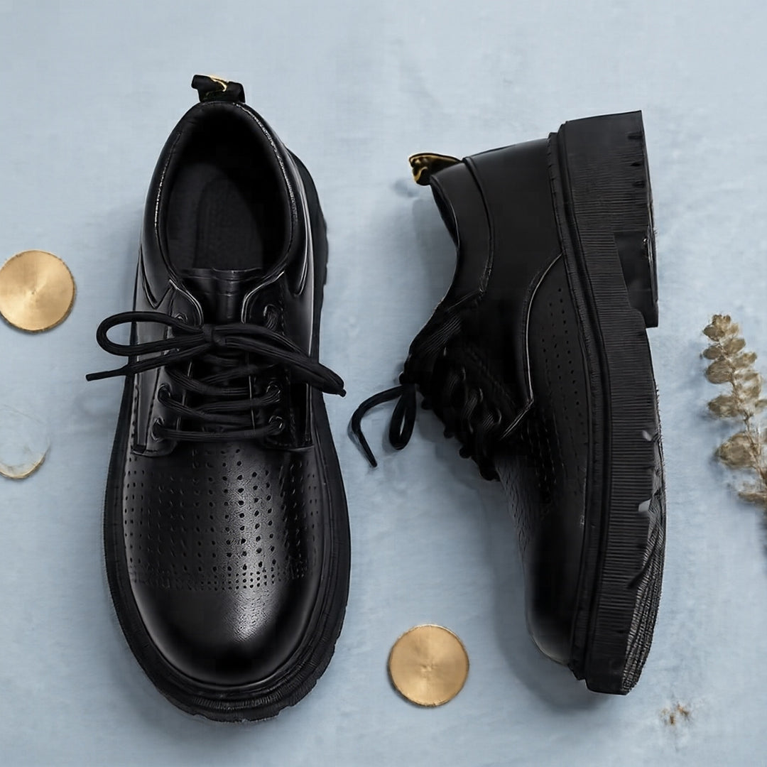 Herren Modische Schnürschuhe mit Robustem Profil Drune