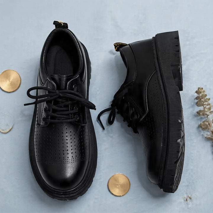 Herren Modische Schnürschuhe mit Robustem Profil Drune