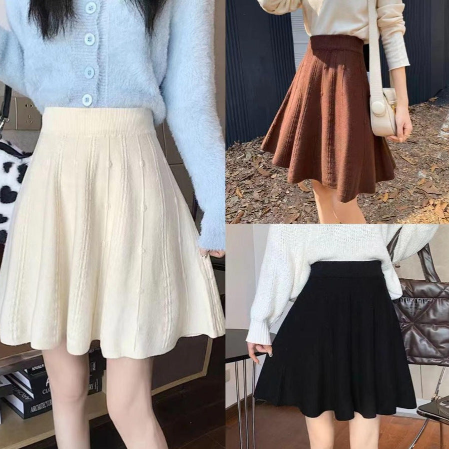 Damen Eleganter und luftiger A-Linien Rock Drune