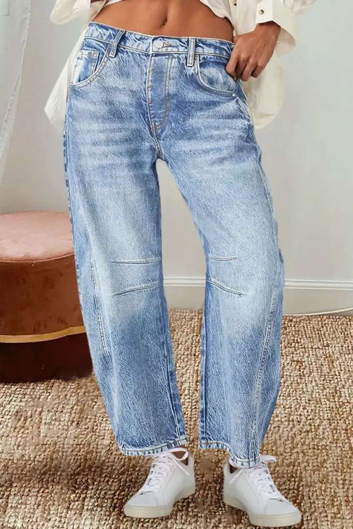 Damen Weite Jeans im lässigen Vintage-Stil mit hochwertigen Details Drune