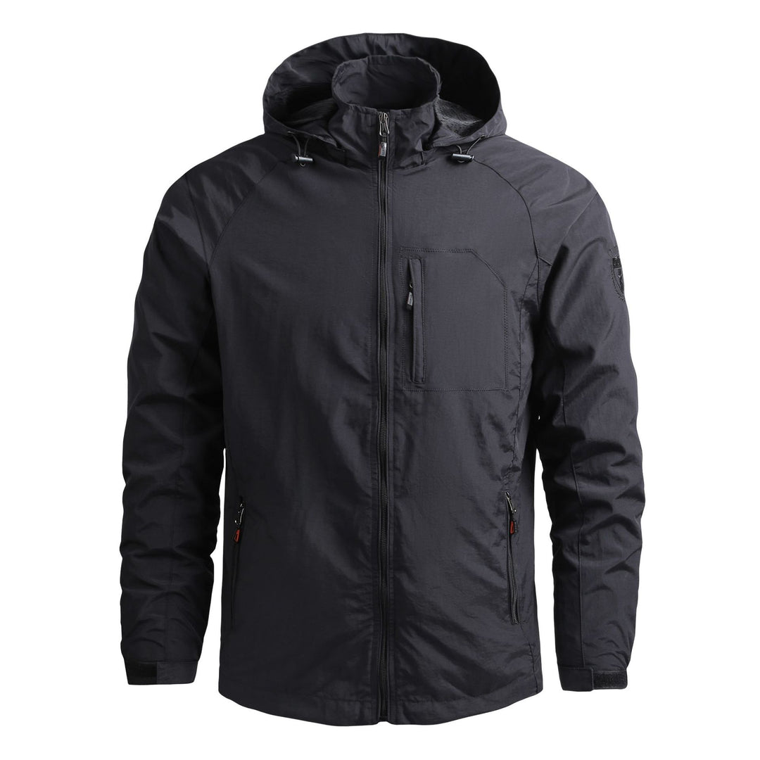 Herren Funktionsjacke mit verstellbarem Kapuzendesign Drune