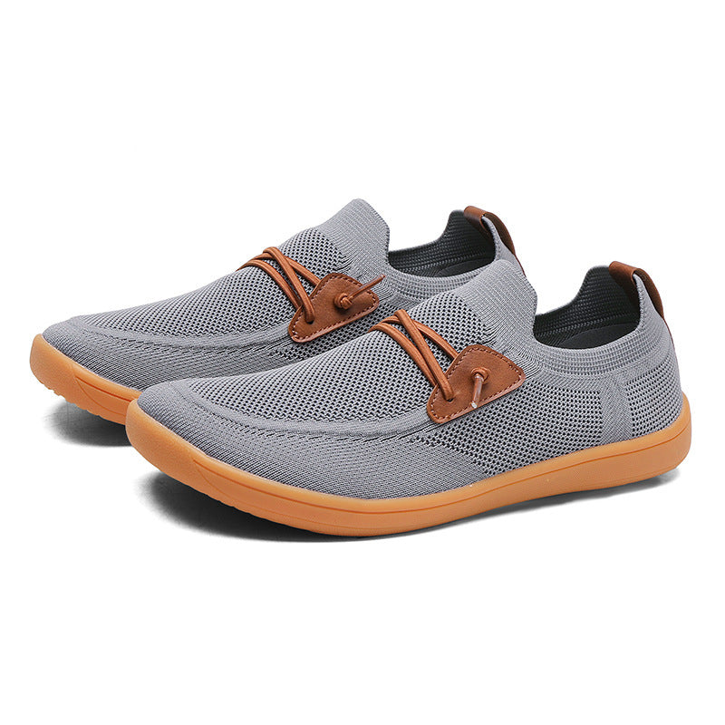 Herren gestrickter Mokassin-Slipper mit elastischem Schaft, Zierösen und stoßdämpfender Flexsohle Drune