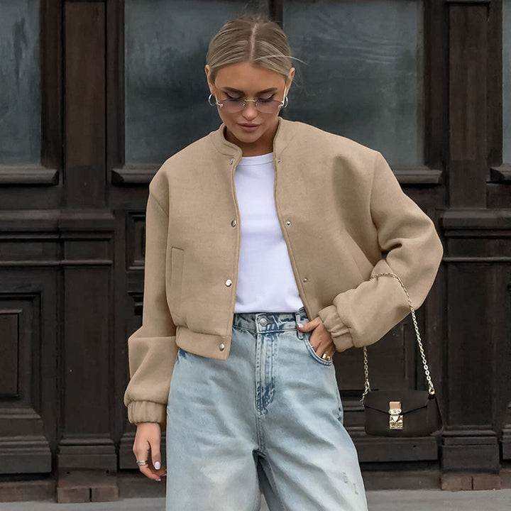 Damen sportliche cropped Jacke mit praktischen Taschen und hochwertigem Material Drune
