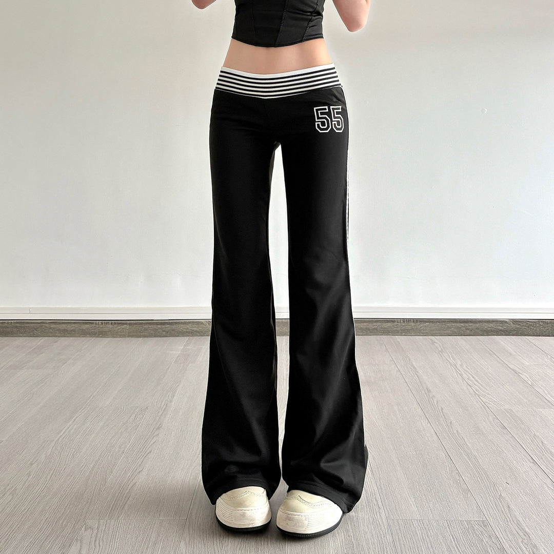 Damen Flared Jogginghose mit seitlichen Streifen Drune
