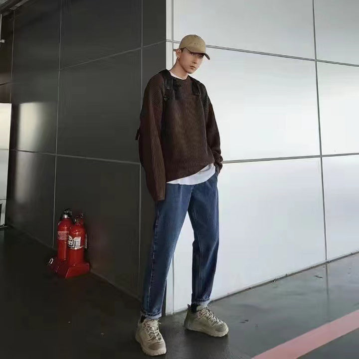Damen Bequemer Oversized Strickpullover Drune