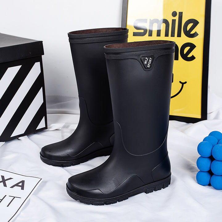 Herren Wasserdichte knielange Gummistiefel mit rutschfester Profil-Laufsohle und ergonomischem Fußbett Drune