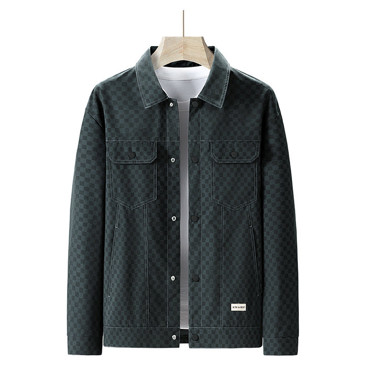 Herren Modische Checks-Jacke Drune