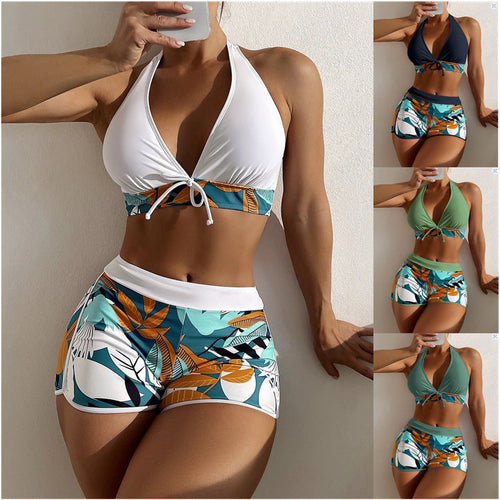 Damen Sportliches Bikiniset mit floralem Design Drune