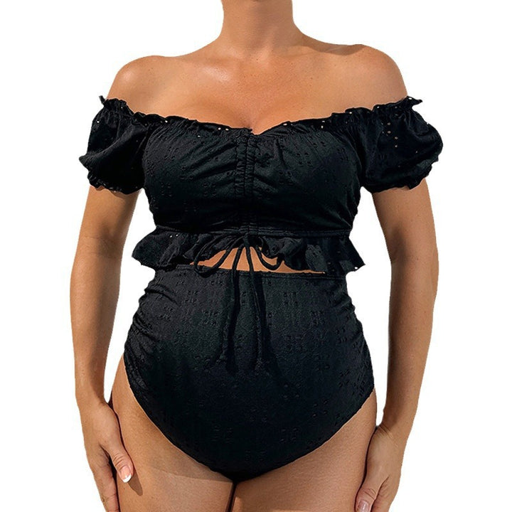 Damen Tankini-Set mit off-shoulder Oberteil und hohem Taillenslip Drune