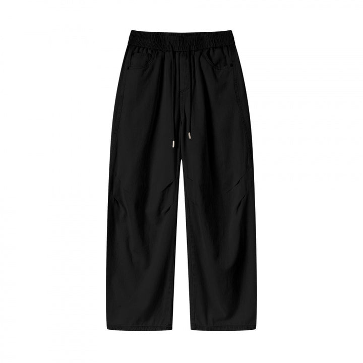 [Damen] Weite Culotte‑Hose mit hohem Elastikbund, Tunnelzug und Eingrifftaschen Drune