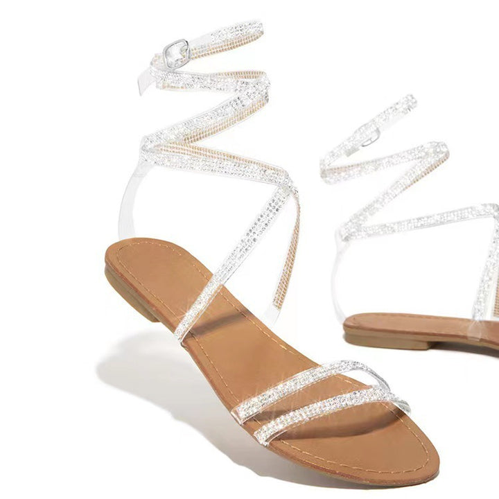 Damen Glitzernde Riemchen-Sandalen mit schickem Strassbesatz Drune