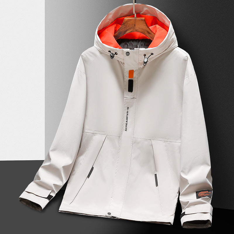 Herren Leichte Utility-Regenjacke mit Kapuze, winddichtem Softshell und reflektierenden Einsätzen Drune