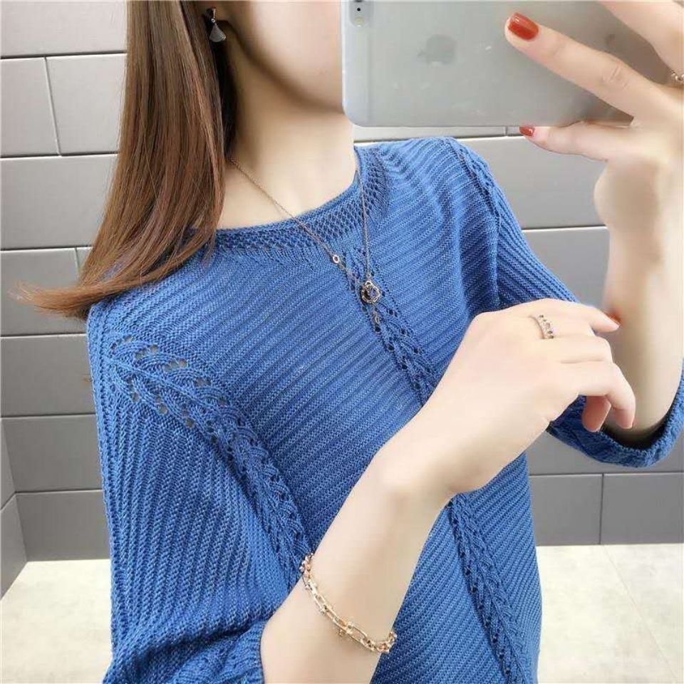 Damen lässiger Strickpullover mit filigranen Details Drune