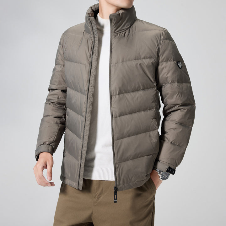 Herren Leichte gesteppte Thermojacke mit Stehkragen und winddichter Isolierung Drune