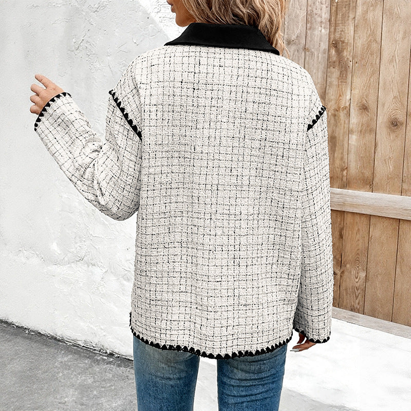 Damen Modische Tweedjacke Drune