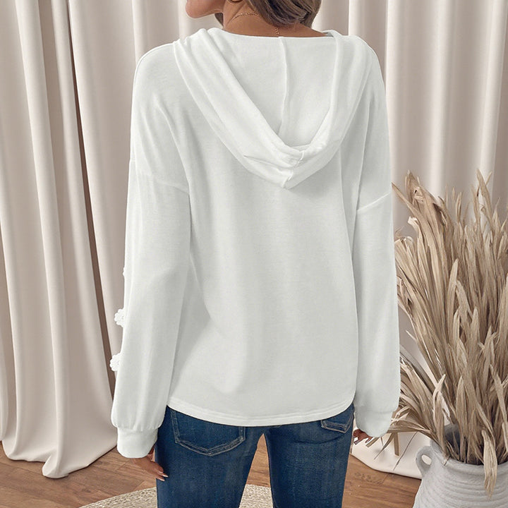 Damen Kapuzenhenley mit Spitzen-Einsätzen und lässiger Tunika-Silhouette Drune