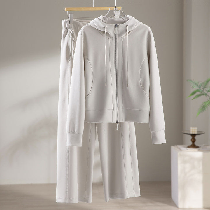 Damen Kapuzen-Performance-Zipjacke mit Reißverschluss und seitlichen Eingriffstaschen Drune