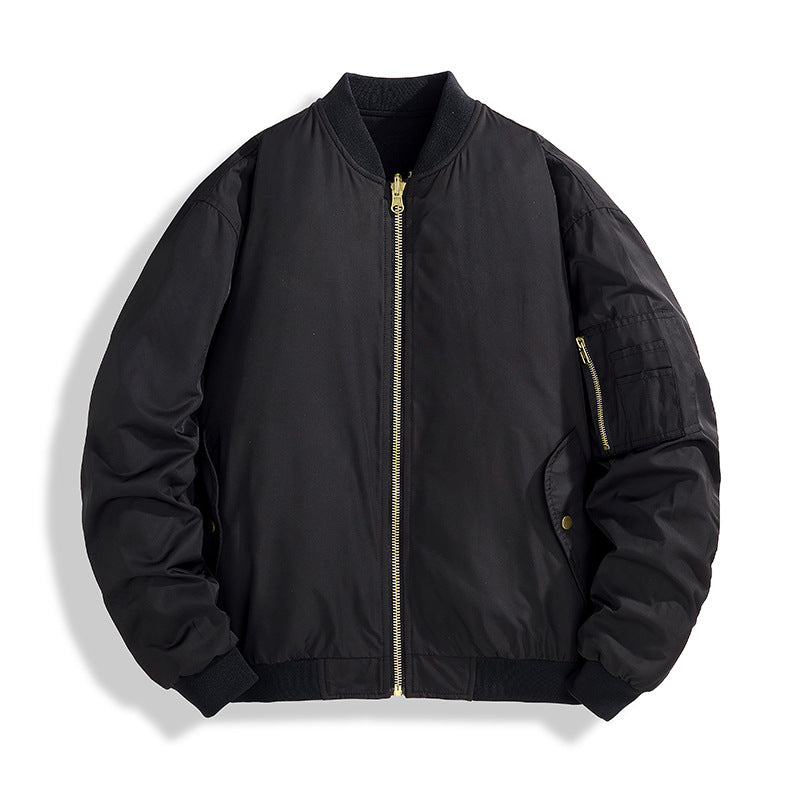 Herren Modische Bomberjacke mit Stehkragen Drune