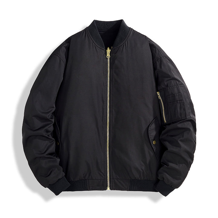 Herren Modische Bomberjacke mit Stehkragen Drune